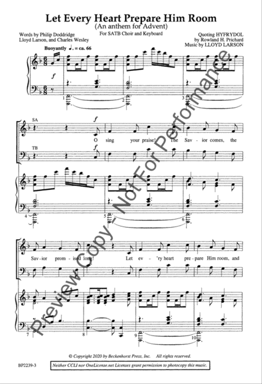 Let Every Heart Prepare Him Room 4-Part scores gallery preview page 3