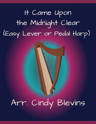 Book cover for It Came Upon the Midnight Clear, for Easy Harp Solo