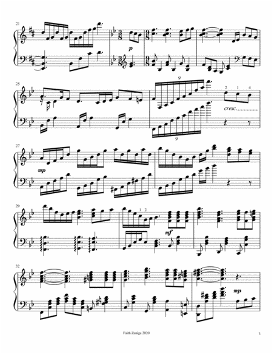 Blessed Assurance for Advanced Solo Piano Piano Solo scores gallery preview page 3