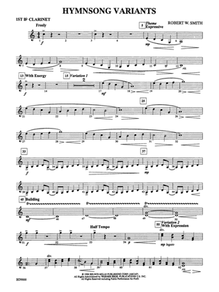 Hymnsong Variants: 1st B-flat Clarinet