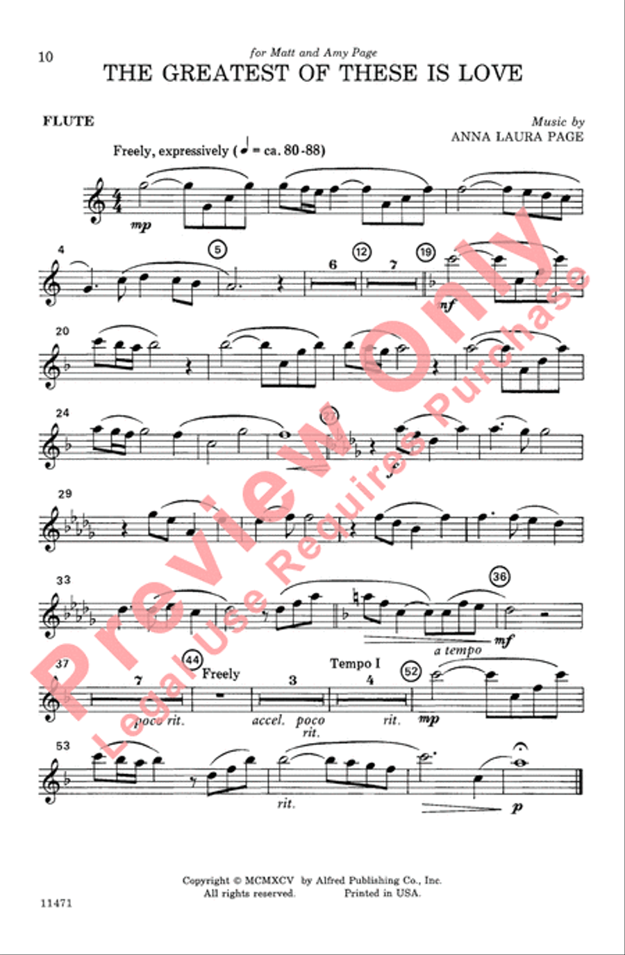 The Greatest of These Is Love 4-Part scores gallery preview page 11