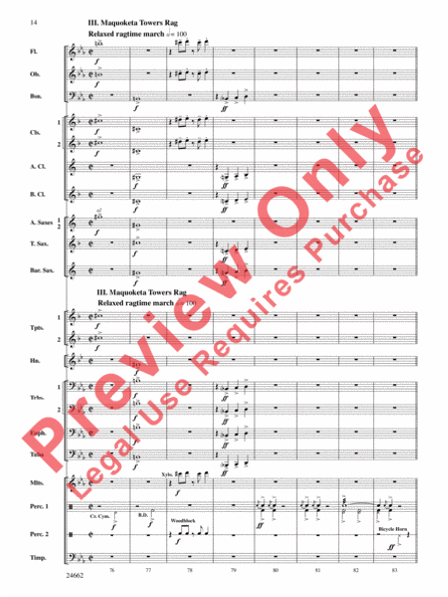 Timber City Trilogy Timber City Trilogy Concert Band scores gallery preview page 15