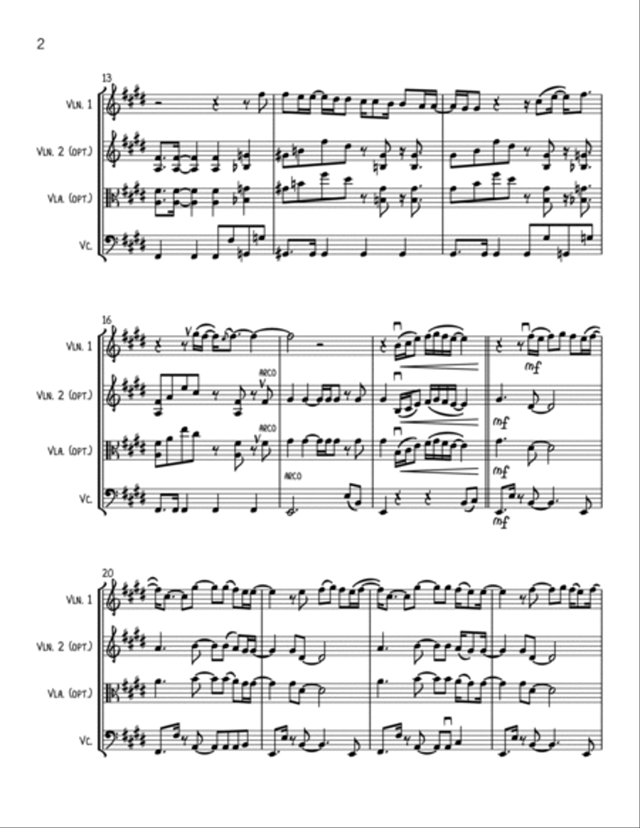 Murder On The Dancefloor String Trio scores gallery preview page 2