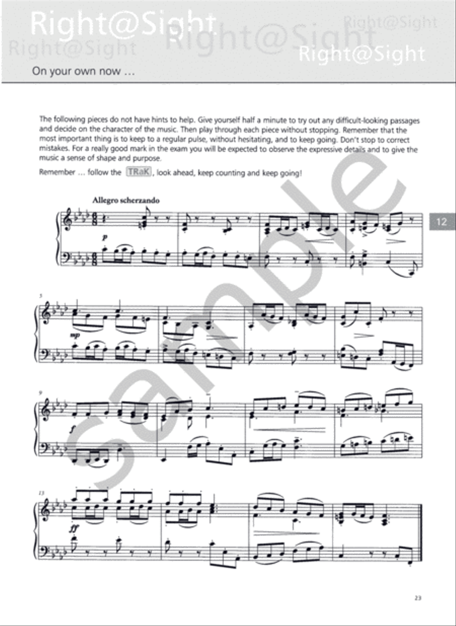 Right@Sight Piano Grade 8 Piano Method scores gallery preview page 5