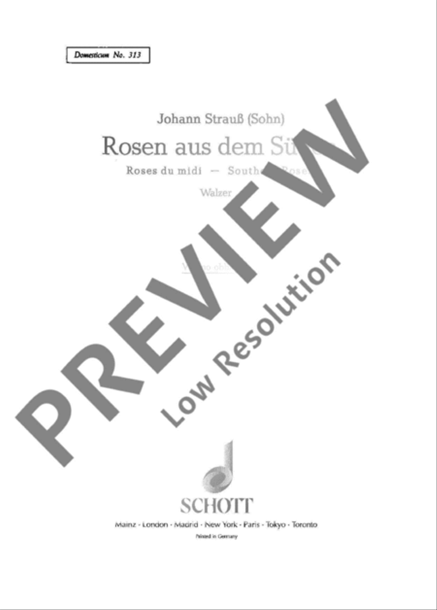 Rosen aus dem Süden Oboe scores gallery preview page 2