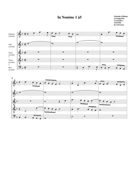 In Nomine no.1 a5 (arrangement for 5 recorders)