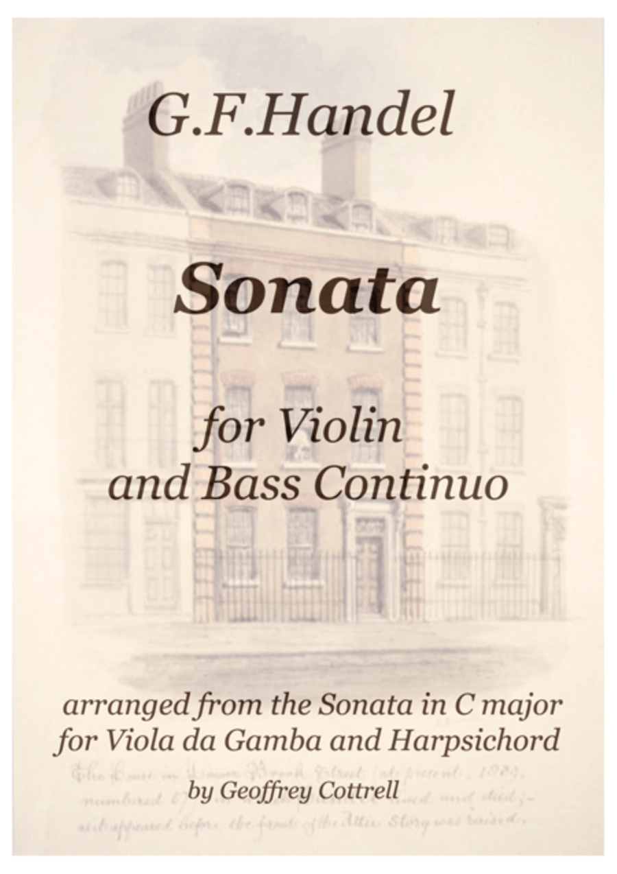 Handel - Sonata for Violin and Continuo Piano Trio scores gallery preview page 1