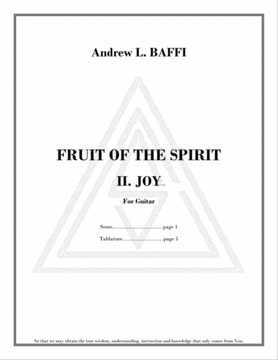 FRUIT OF THE SPIRIT: II. JOY Guitar Tablature scores gallery preview page 3
