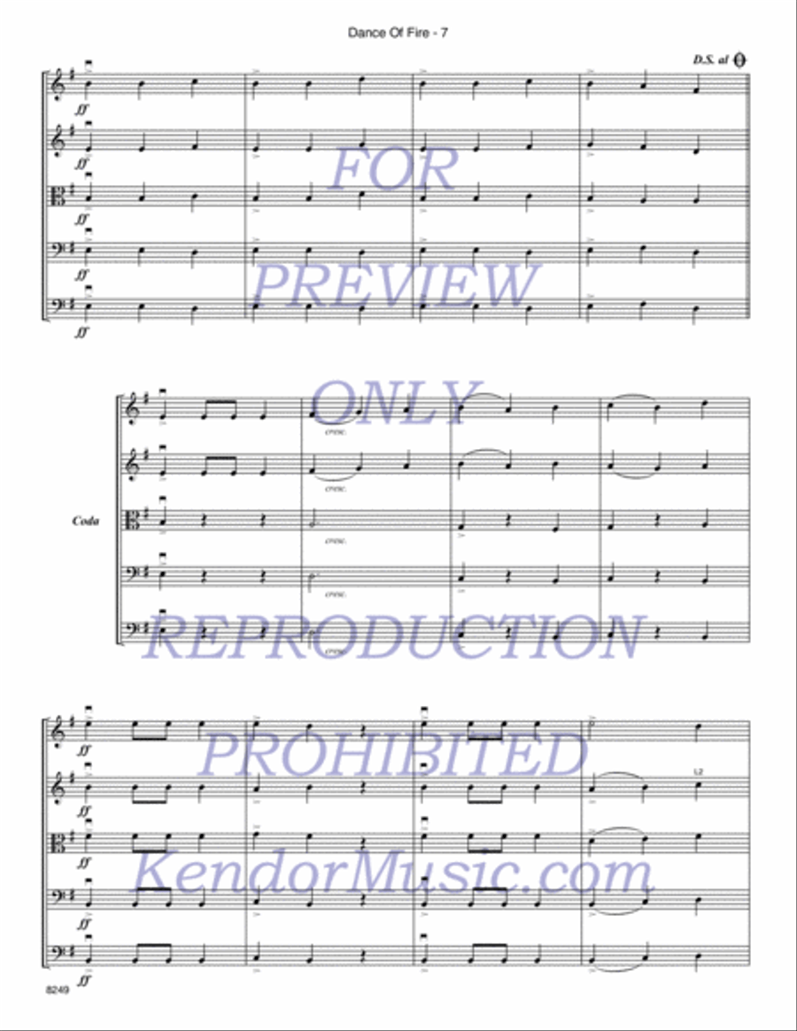 Dance Of Fire String Orchestra scores gallery preview page 8