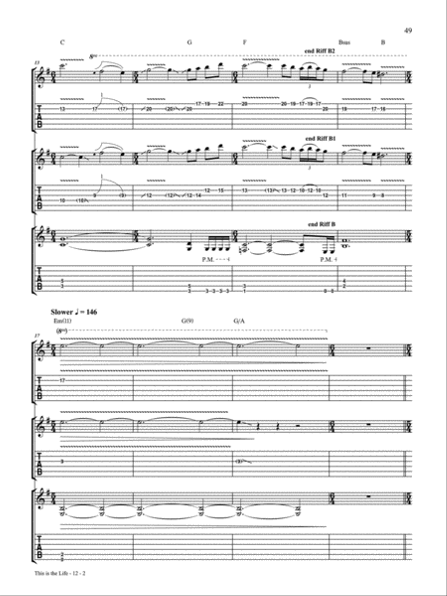 This is the Life Guitar Tablature scores gallery preview page 2