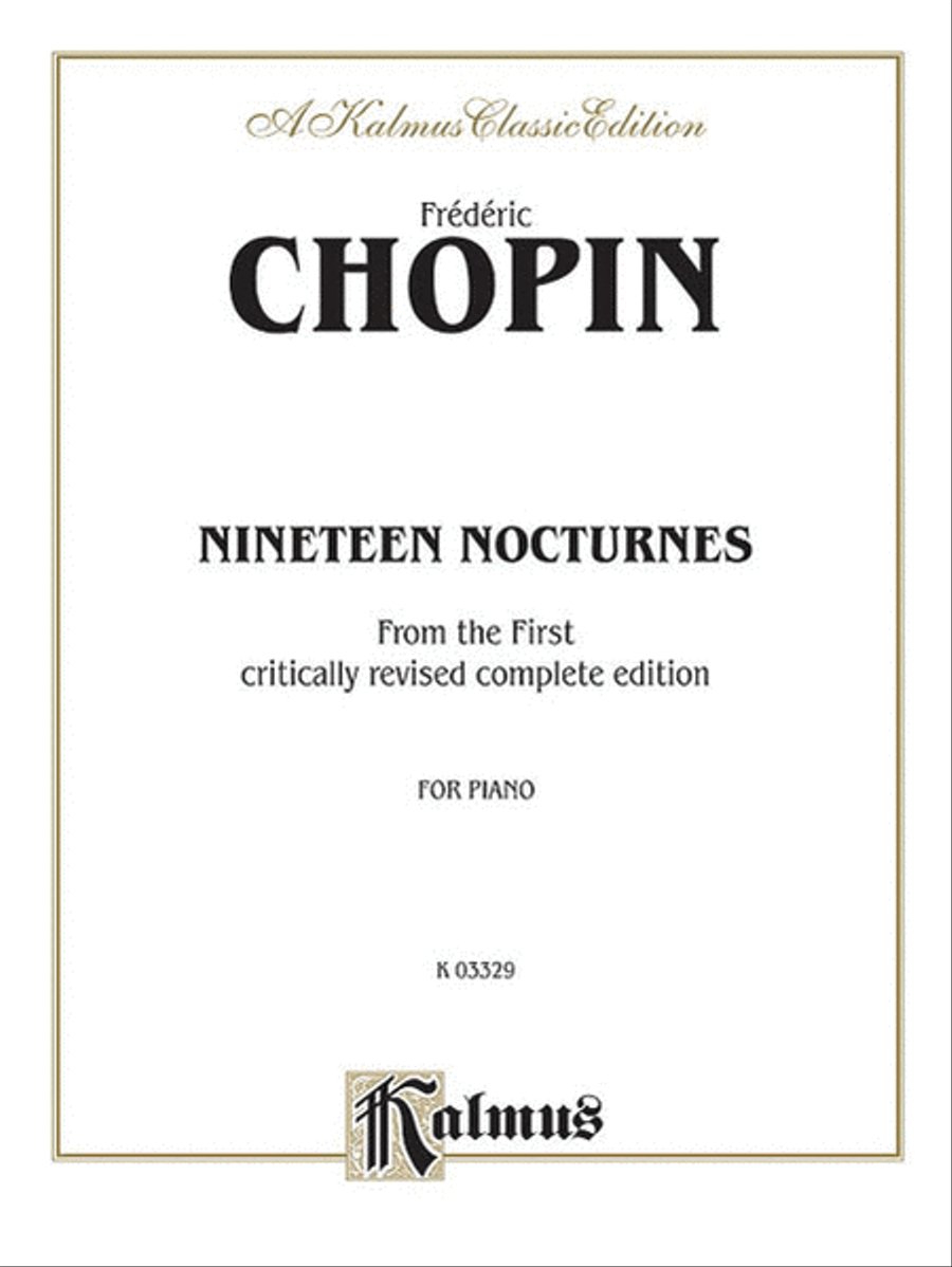 Nineteen Nocturnes Piano Solo scores gallery preview page 1