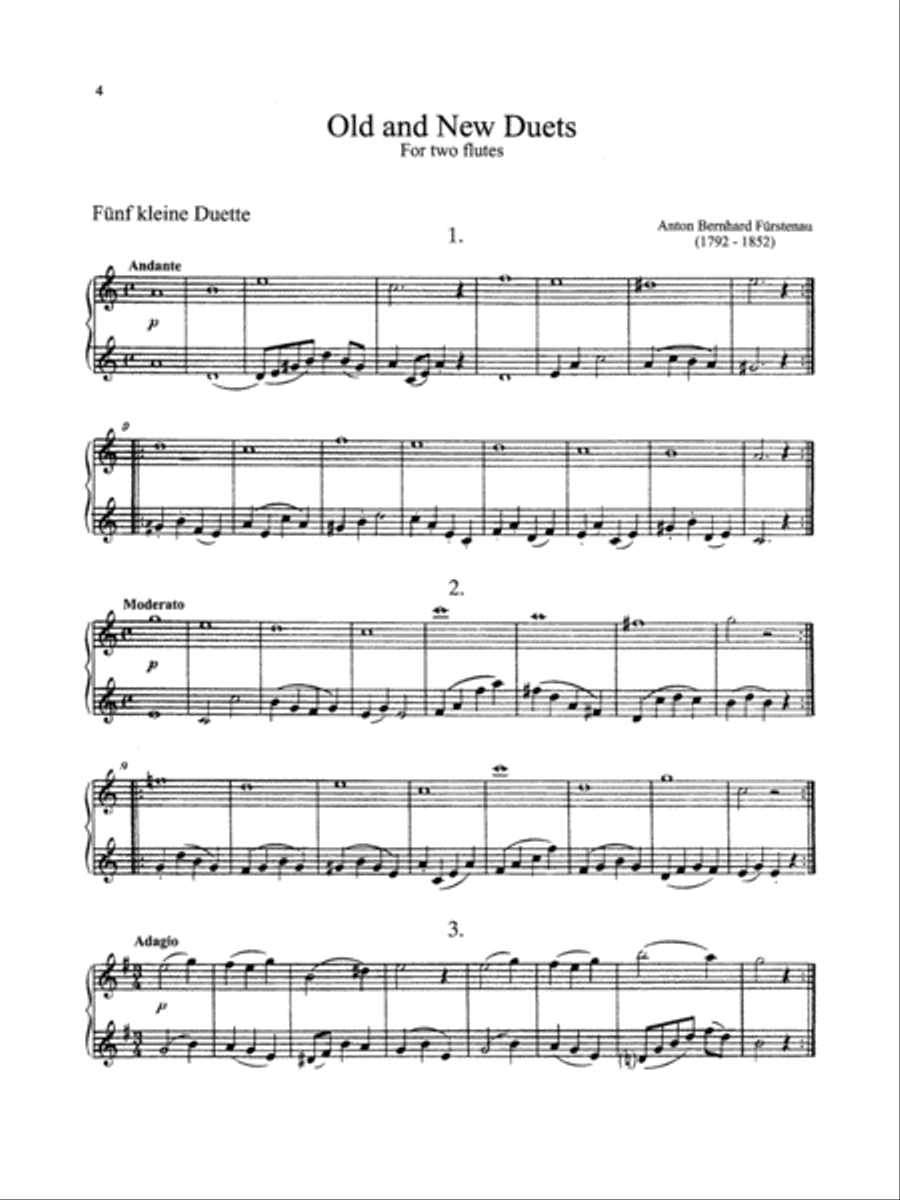 Old and New Duets Flute Duet scores gallery preview page 5