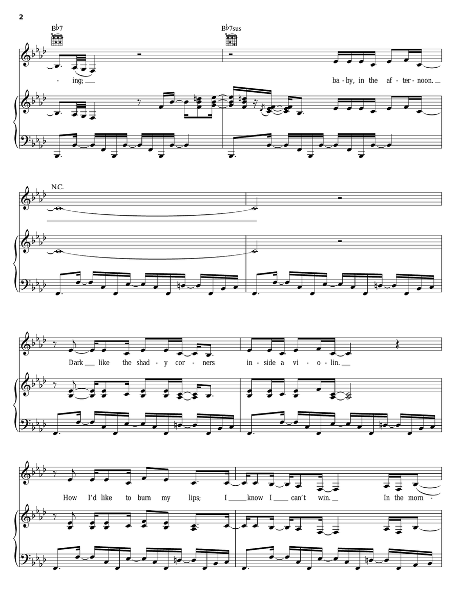 In The Morning In The Morning Piano, Vocal, Guitar scores gallery preview page 2