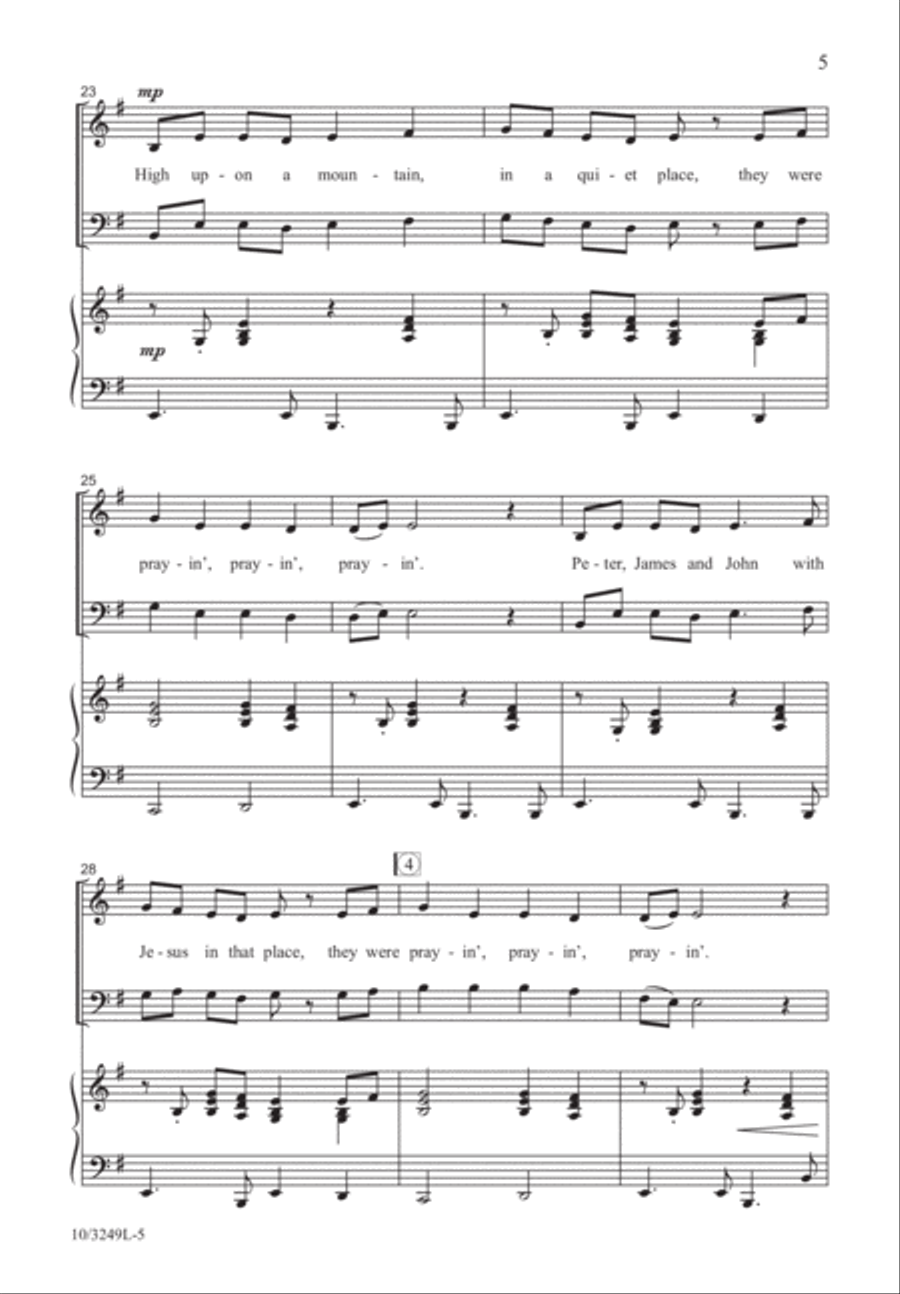 High Upon a Mountain 4-Part scores gallery preview page 5