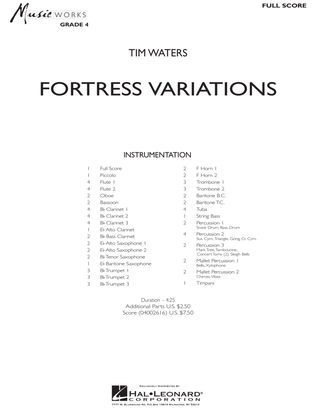 Book cover for Fortress Variations - Full Score