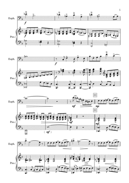 Sonatine No.3 for Euphonium and Piano : Score and Part image number null