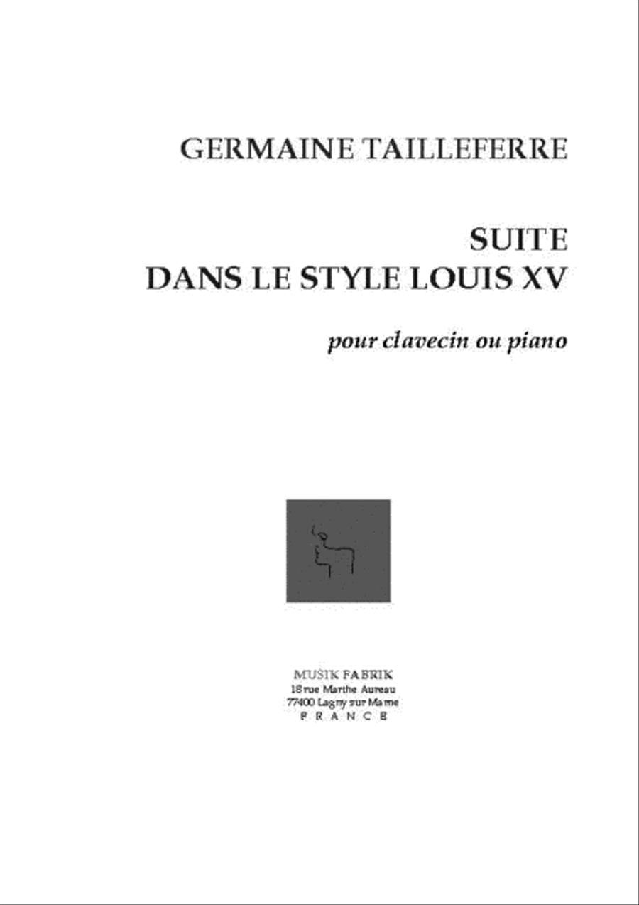 Suite dans le style Louis Quinze Harpsichord scores gallery preview page 1