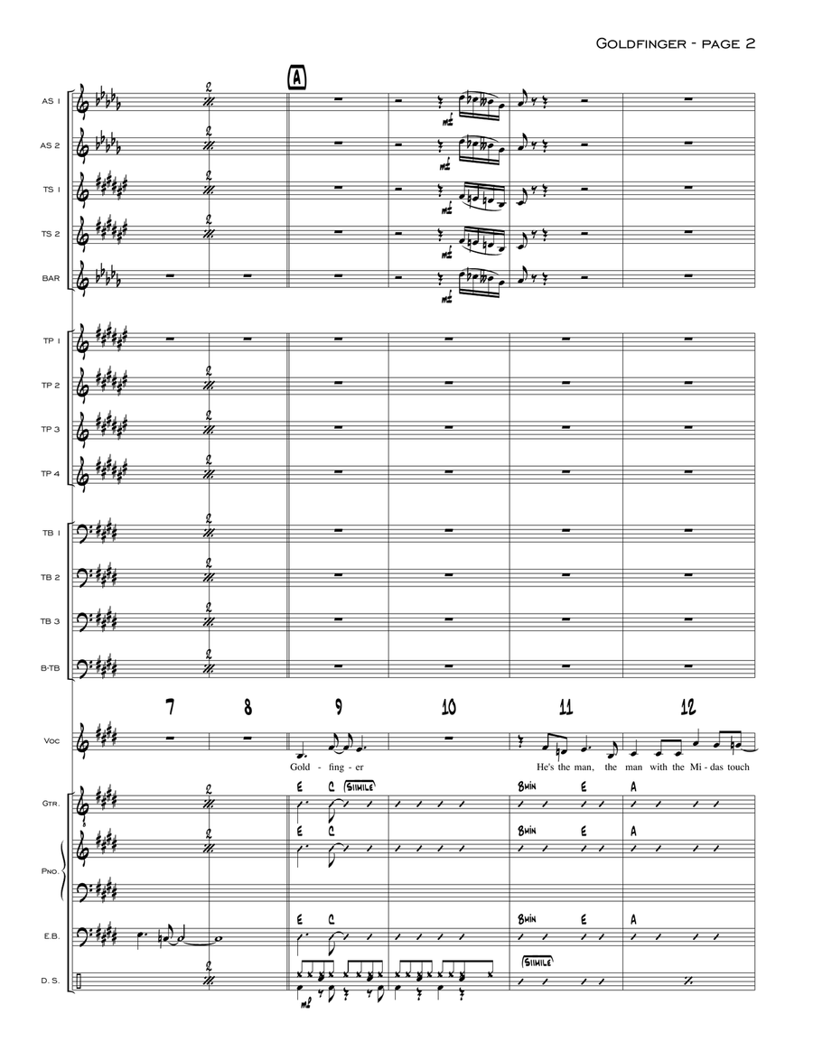 Goldfinger Jazz Ensemble scores gallery preview page 2