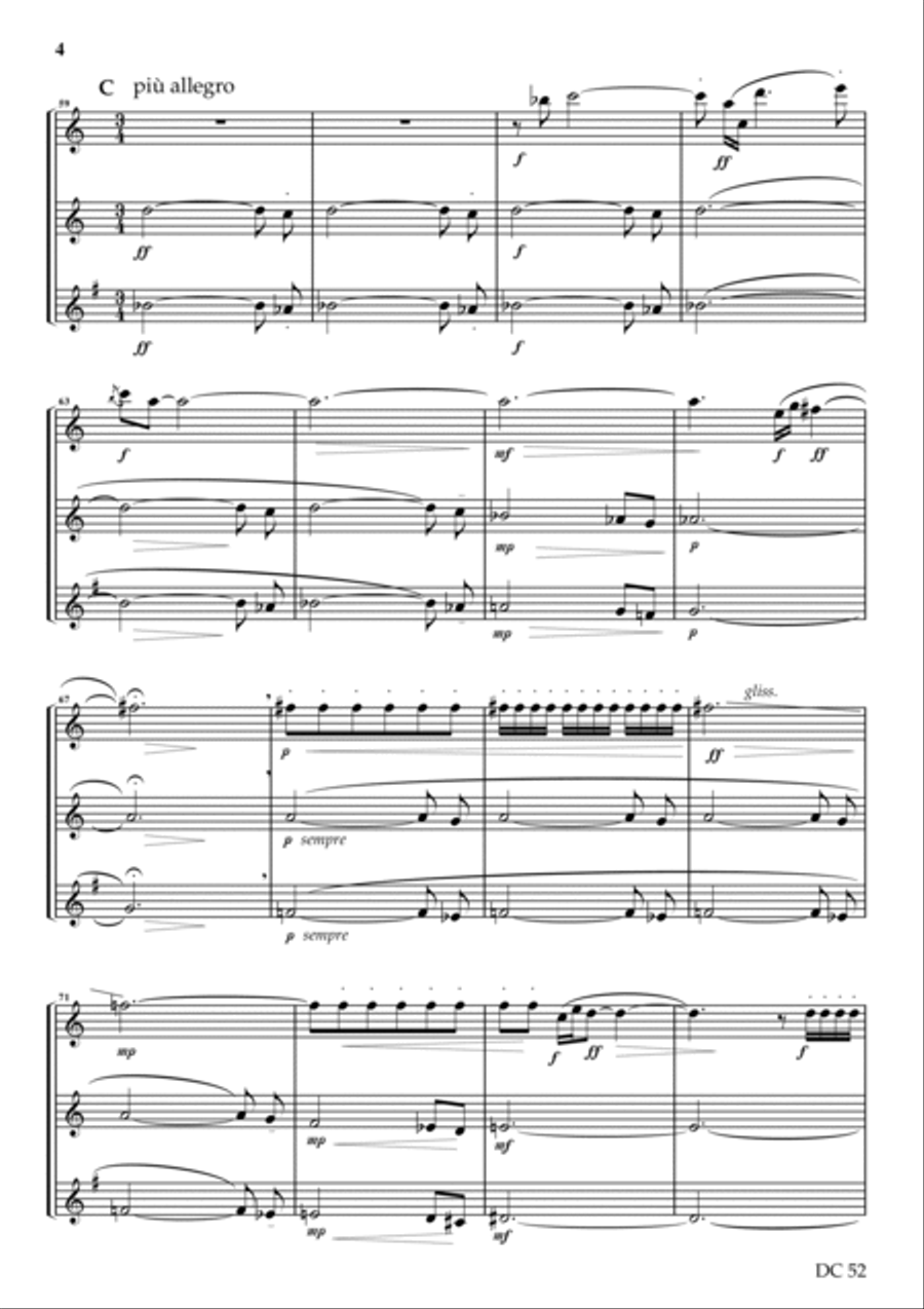 Threnody in Memoriam Katherine Chedburn 1948-1988 - for oboe trio Woodwind Trio scores gallery preview page 4