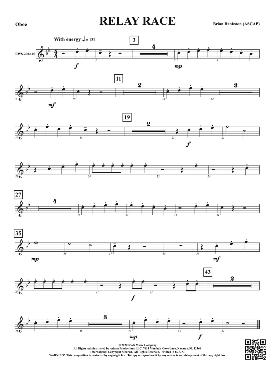 Relay Race: Oboe Relay Race: Oboe Oboe scores gallery preview page 1