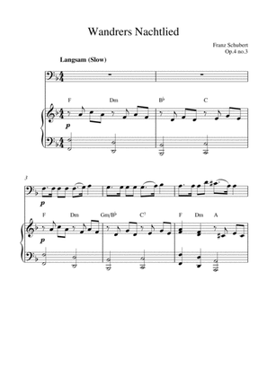 Wandrers Nachtlied (Op.4 no.3) (bassoon solo and piano accompaniment)