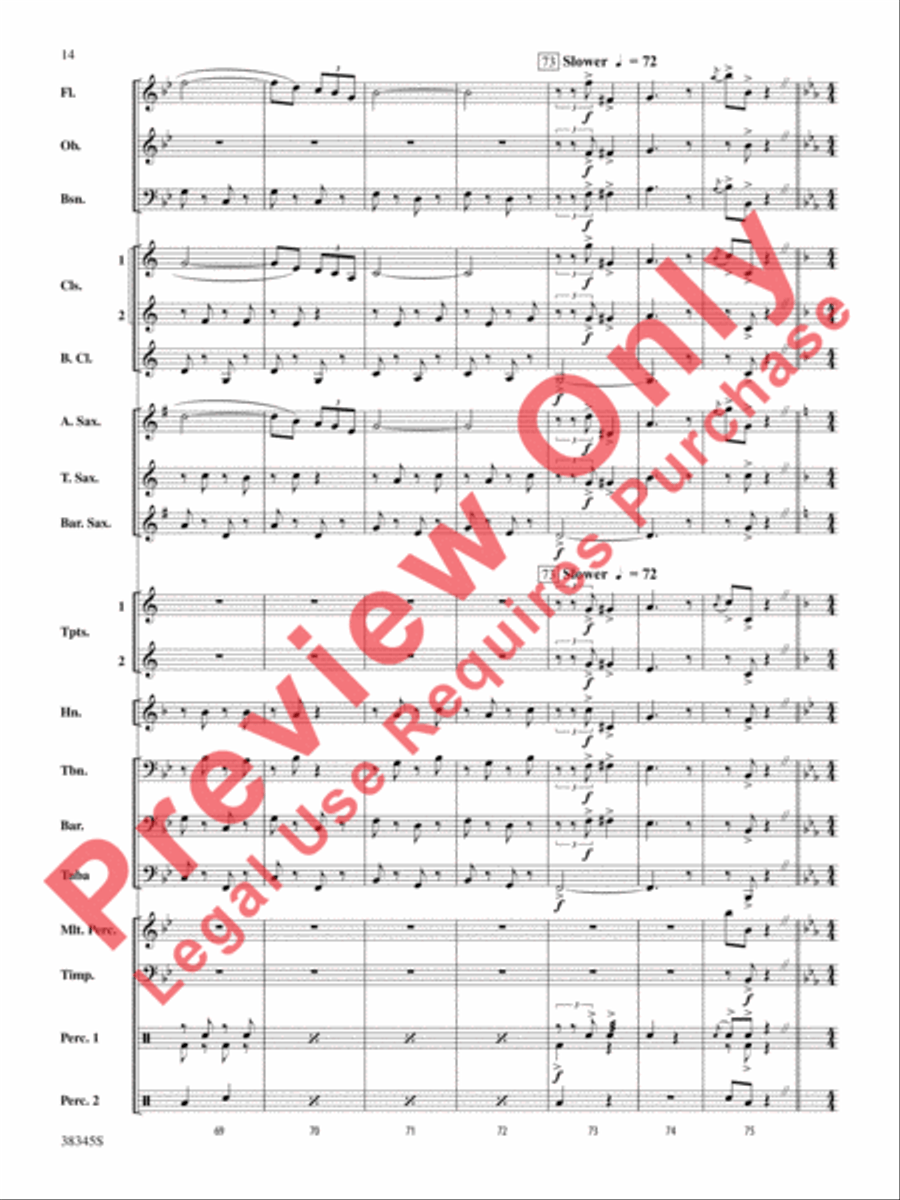 Grand Canyon Suite, Themes from Concert Band scores gallery preview page 15