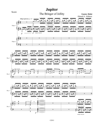 "Jupiter" arranged for 2 pianos 8 hands