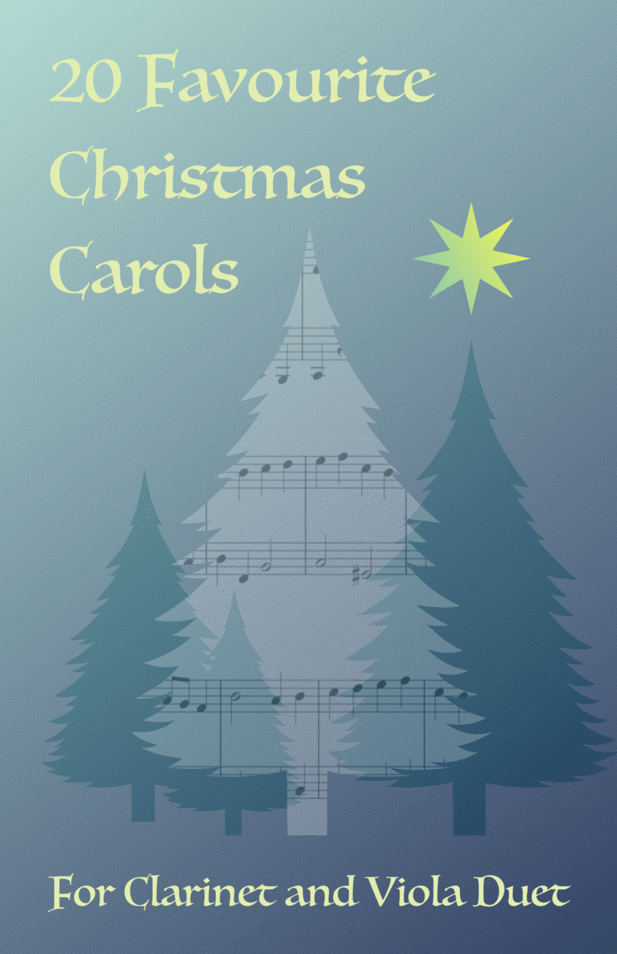 20 Favourite Christmas Carols for Clarinet and Viola Duet Clarinet scores gallery preview page 1