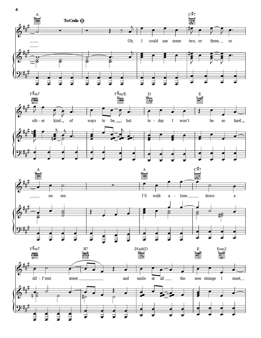 Just Another Day Just Another Day Piano, Vocal, Guitar scores gallery preview page 4