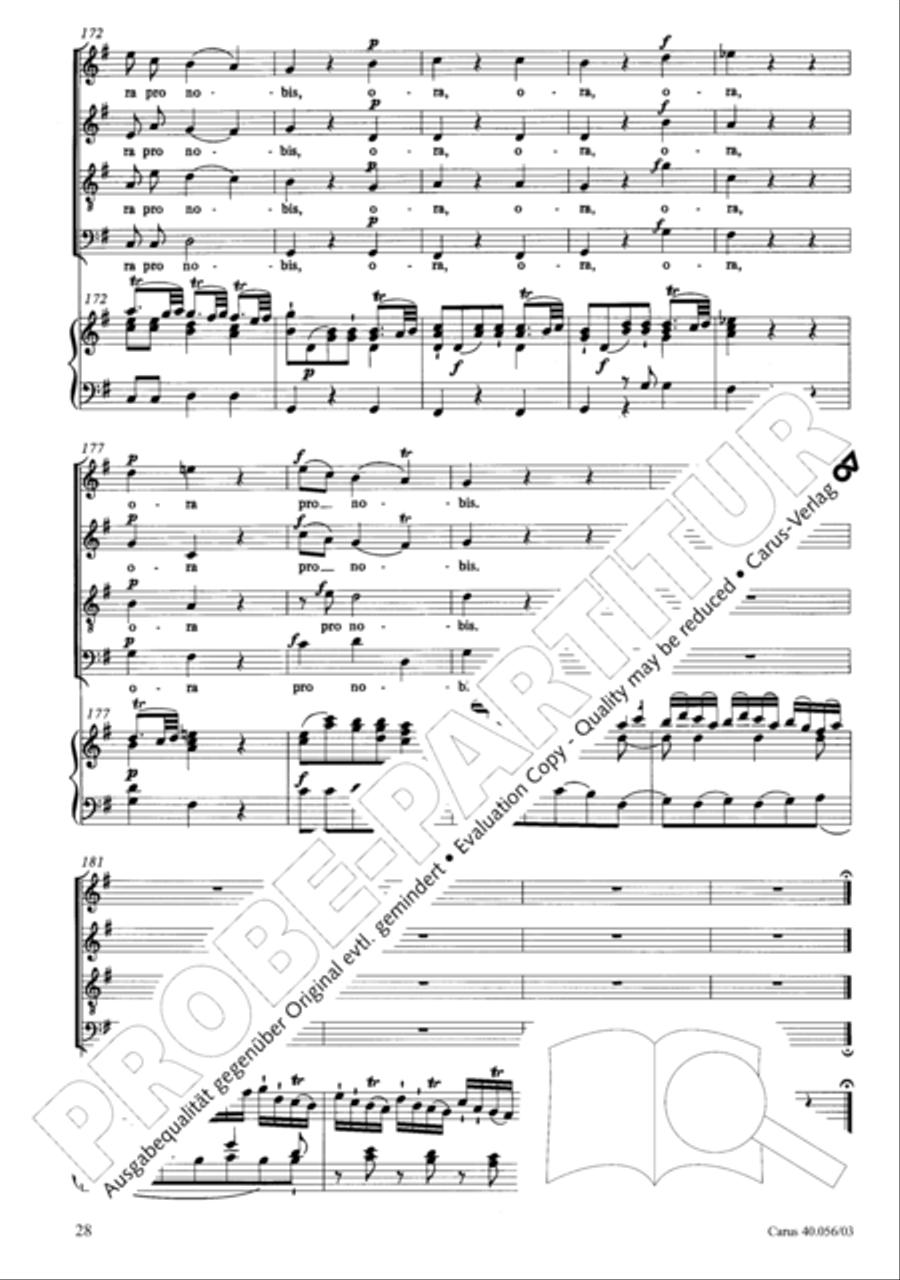 Litaniae Lauretanae B.M.V. in D 4-Part scores gallery preview page 29