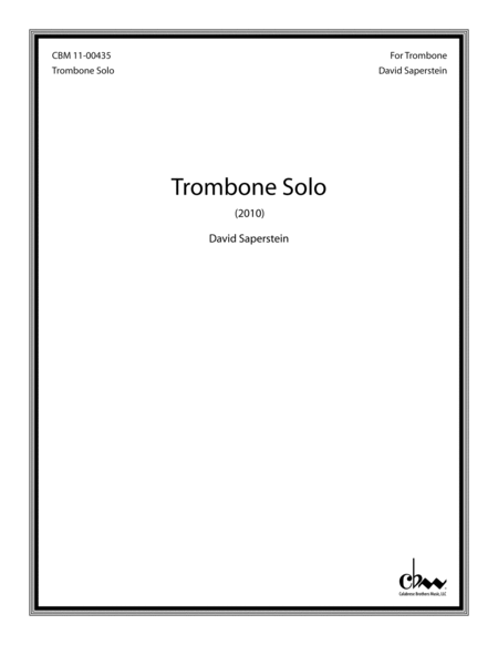 David Saperstein : Trombone Solo