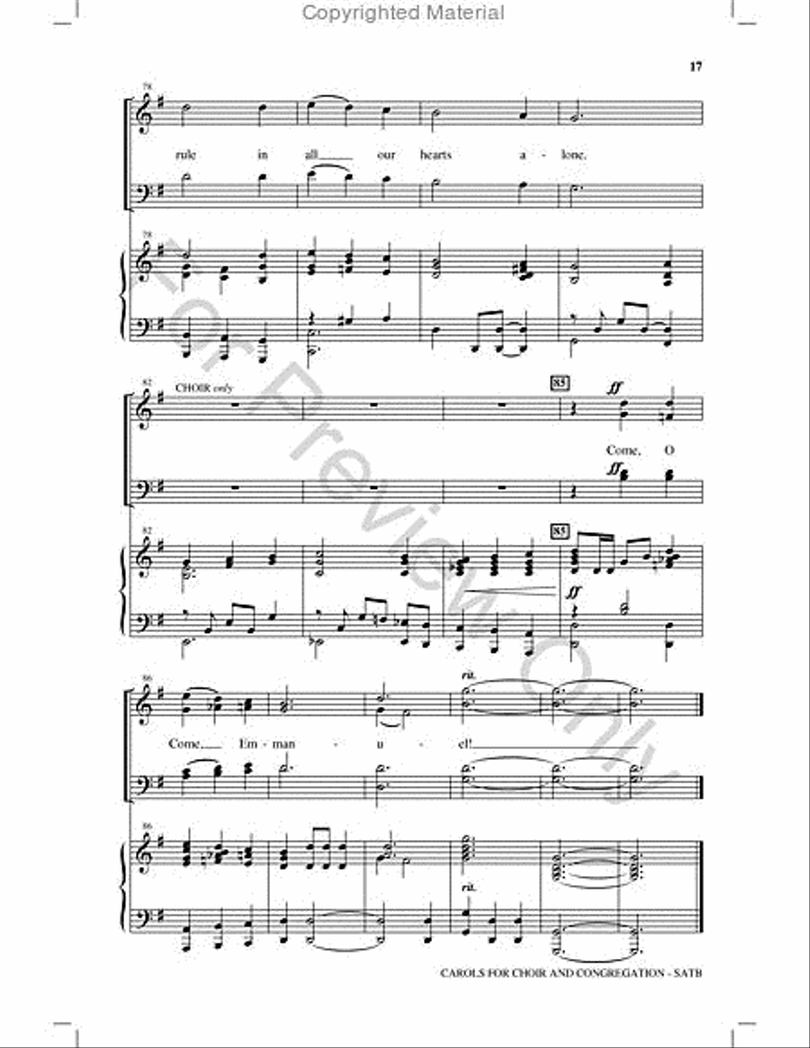 Carols for Choir and Congregation Choir scores gallery preview page 16
