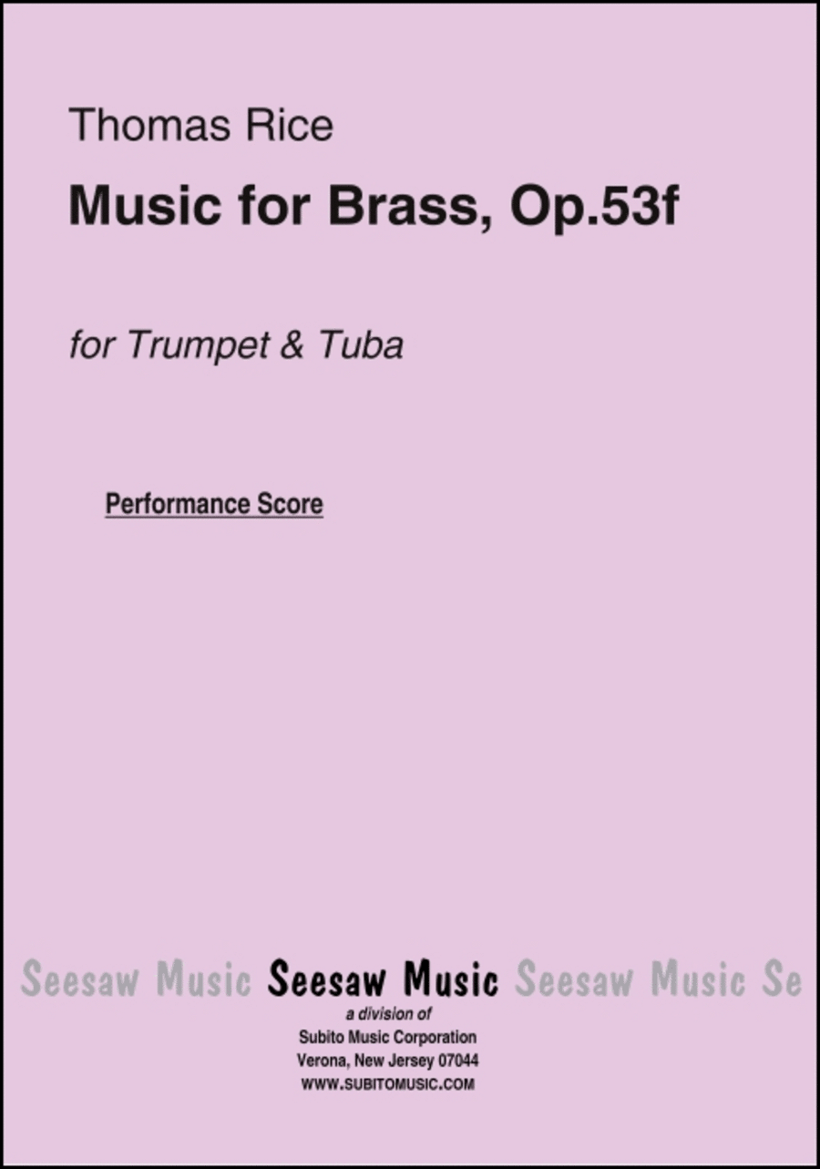 Music for Brass, Op.53f Brass Ensemble scores gallery preview page 1