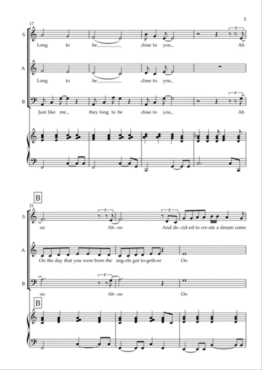 (they Long To Be) Close To You 3-Part scores gallery preview page 4