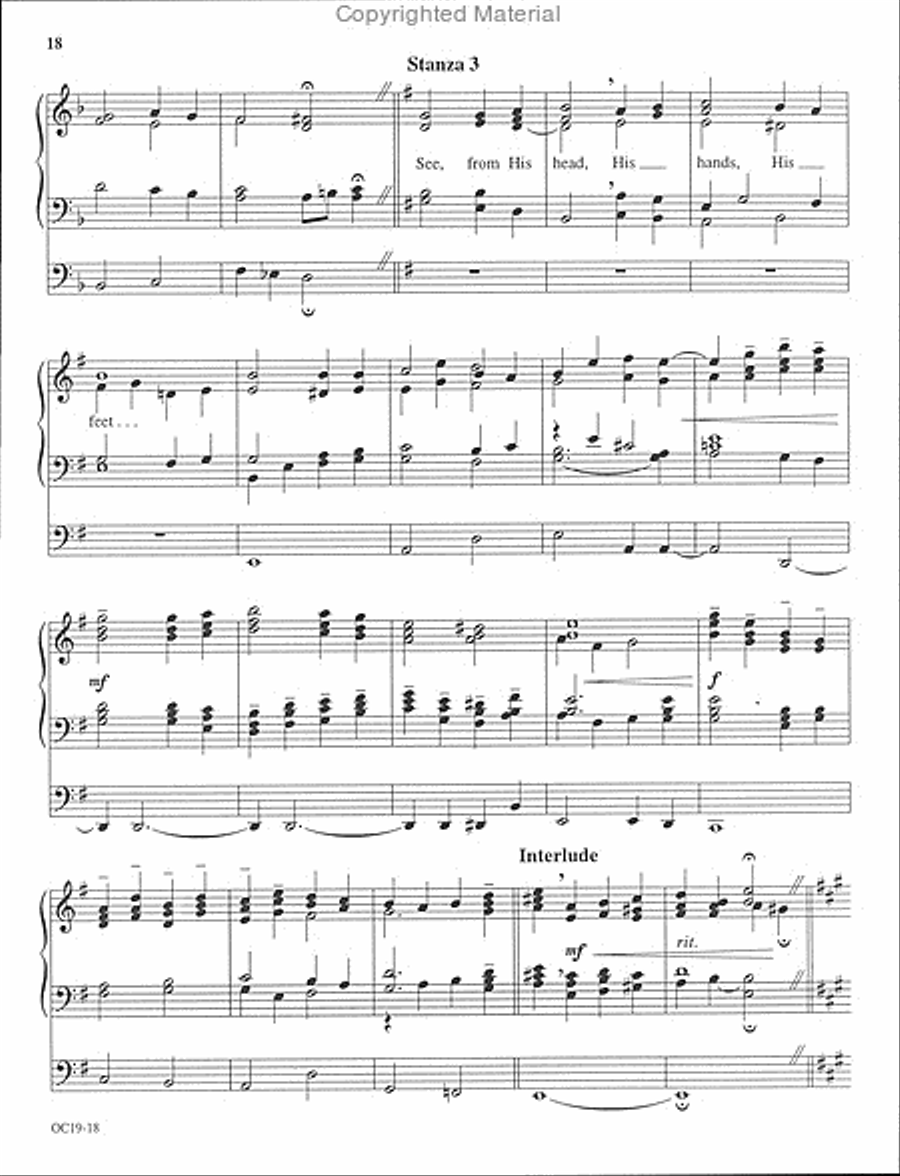 The Last Verse for Lent, Palm Sunday and Easter Organ scores gallery preview page 4