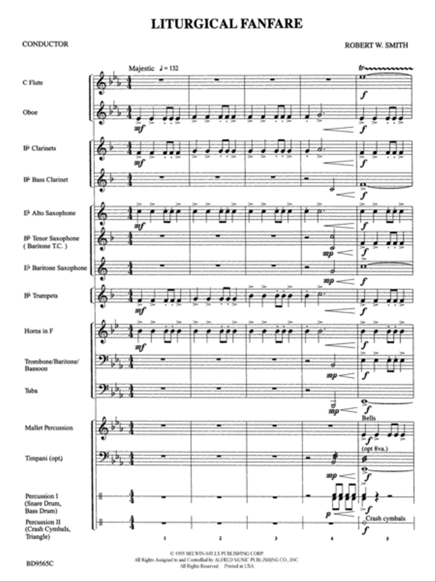 Liturgical Fanfare: Score Concert Band scores gallery preview page 3