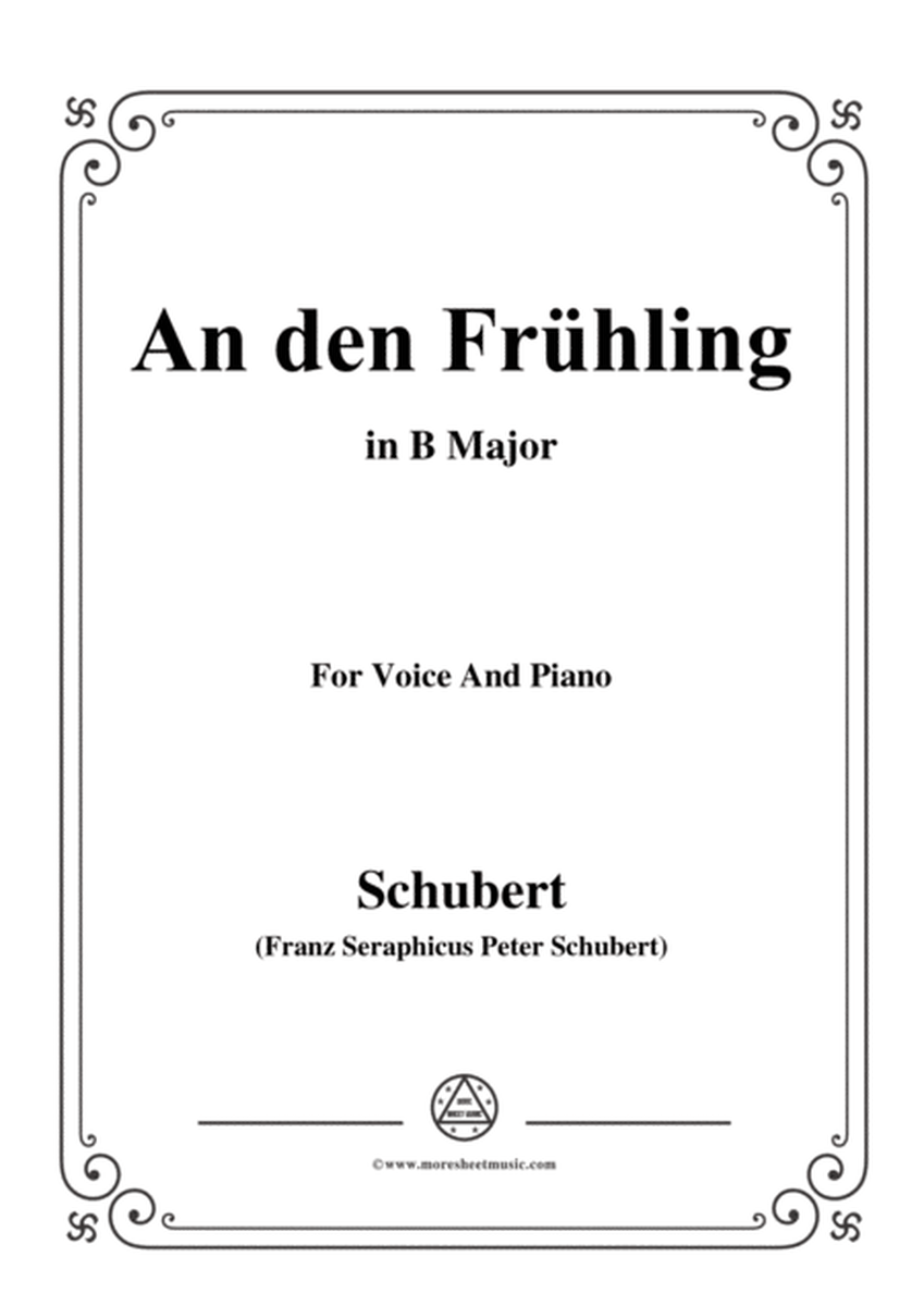 Schubert-An den Frühling,in B Major,for Voice&Piano image number null