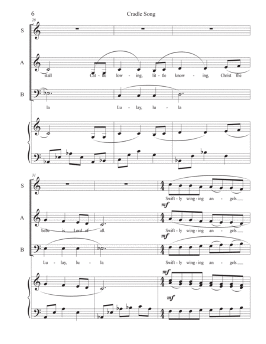 Cradle Song 3-Part scores gallery preview page 6