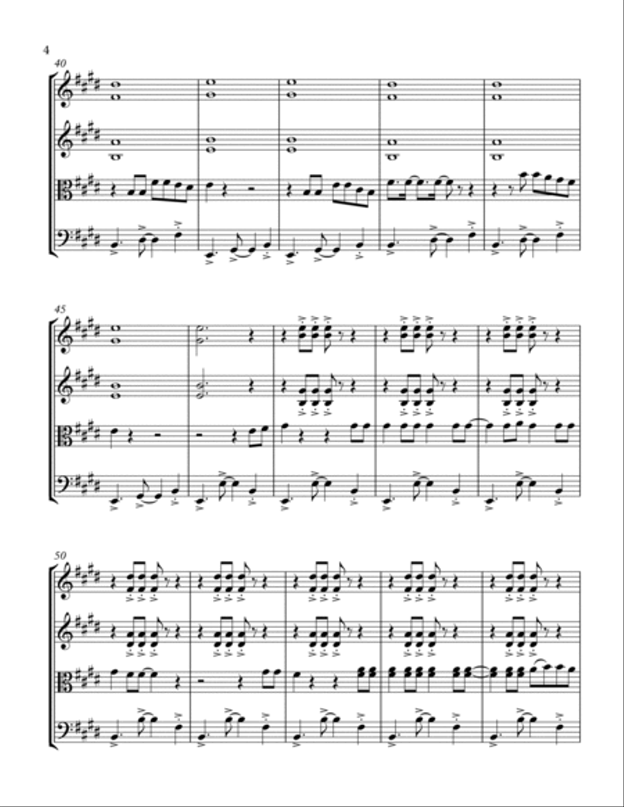 Save The Last Dance For Me String Quartet scores gallery preview page 4