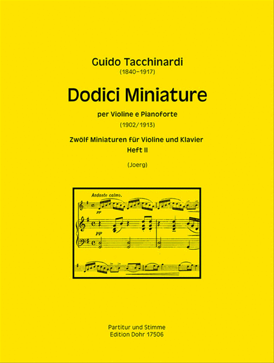 Dodici Miniature für Violine und Klavier (1902/1913), Heft 2 Violin Solo scores gallery preview page 1