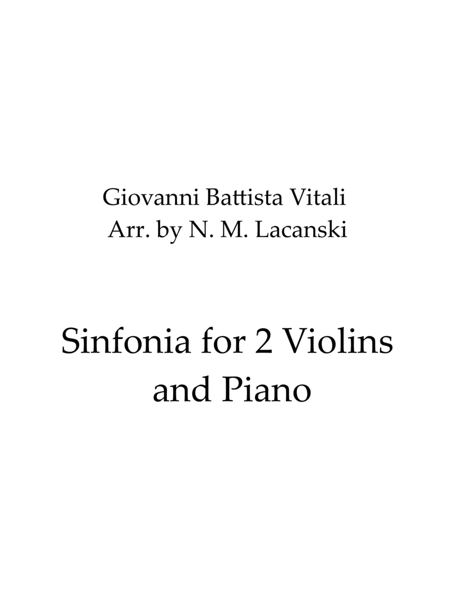 Sinfonia for 2 Violins and Piano image number null