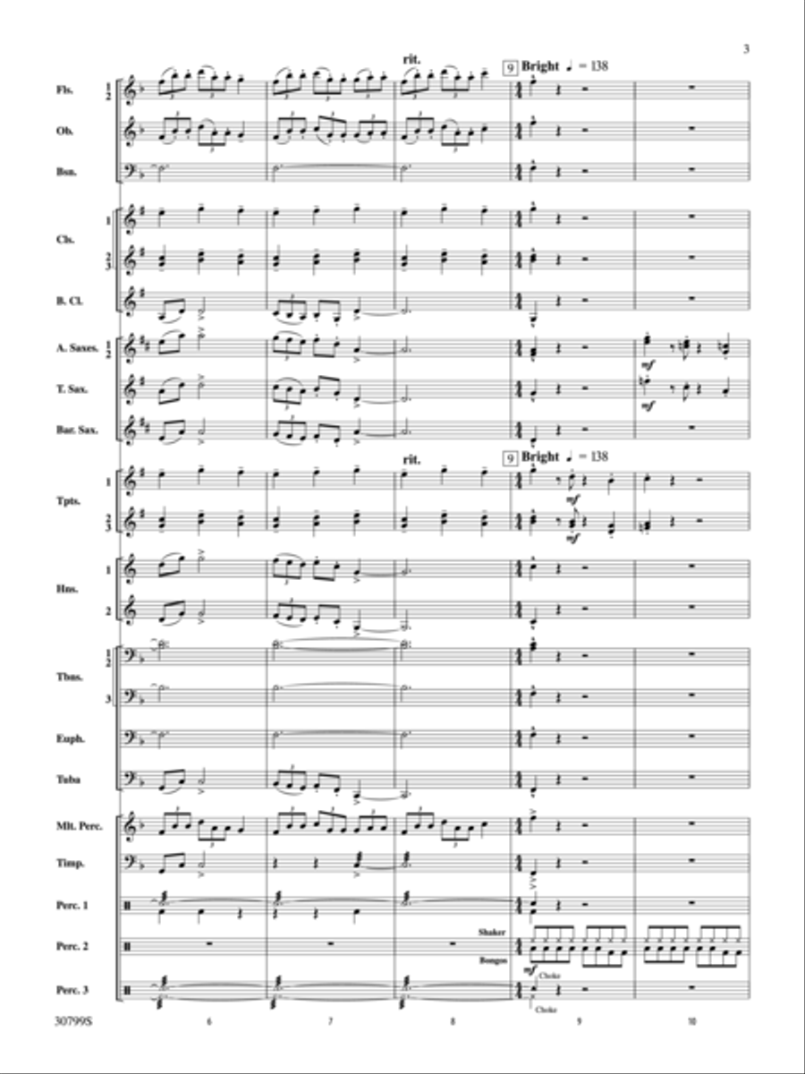 Intrada Festiva (score only) Concert Band scores gallery preview page 3