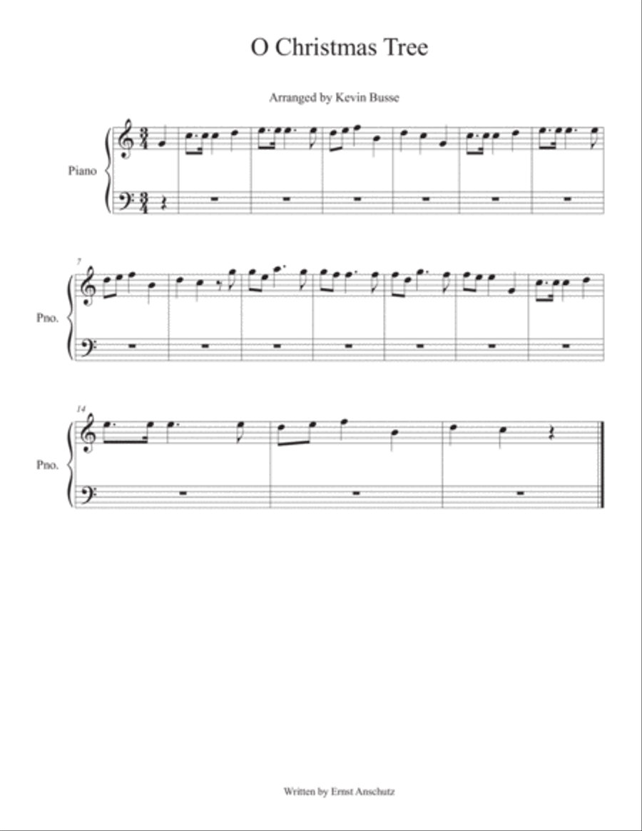 O Christmas Tree - Piano Easy Piano scores gallery preview page 1