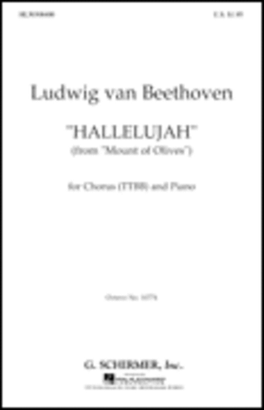 Hallelujah From Mount Of Olives Piano TTBB scores gallery preview page 1