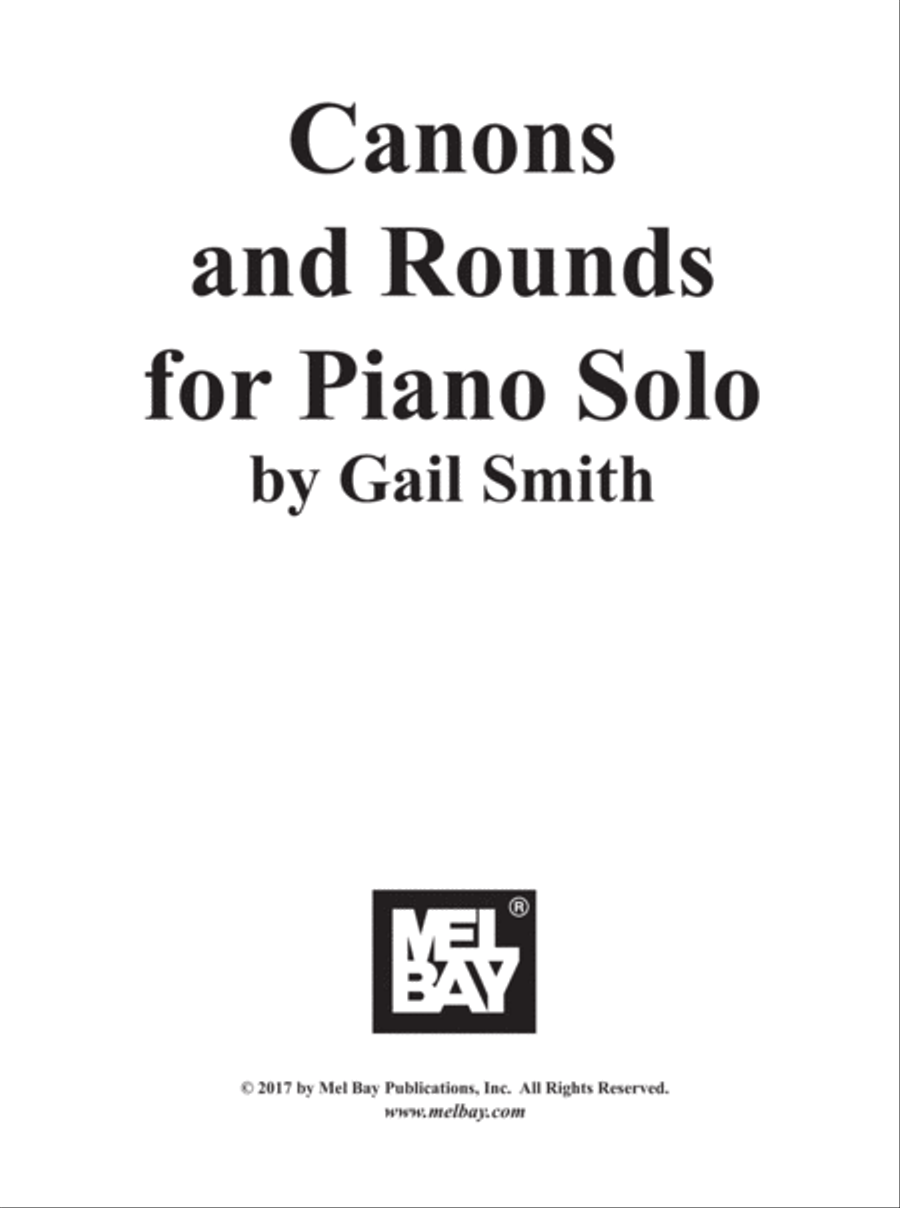 Canons and Rounds for Piano Solo Easy Piano scores gallery preview page 2