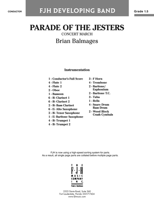 Parade of the Jesters: Score