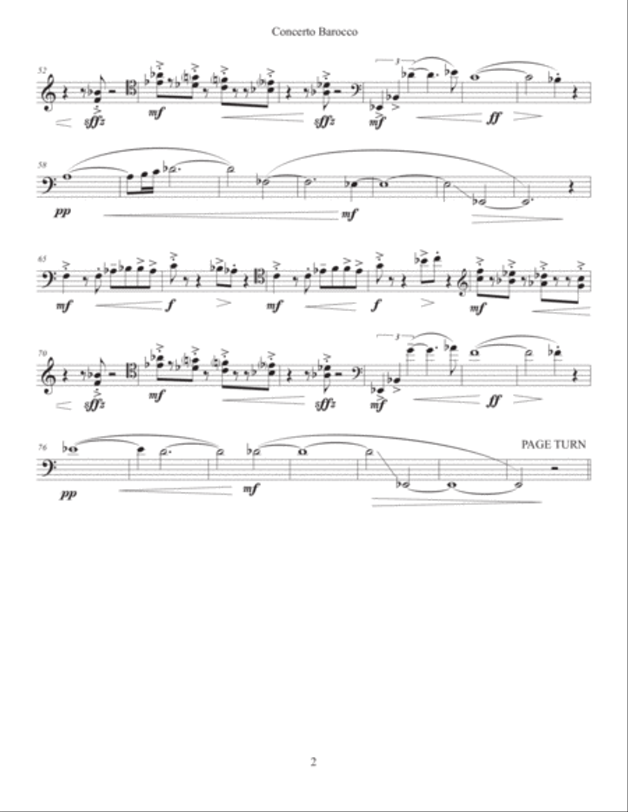 Concerto Barocco (2017) cello part Cello Solo scores gallery preview page 2