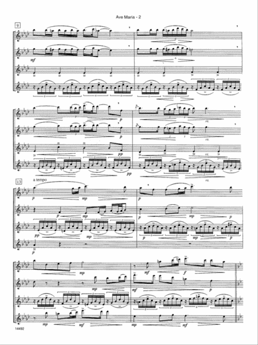 Ave Maria Ave Maria Flute Quartet scores gallery preview page 3