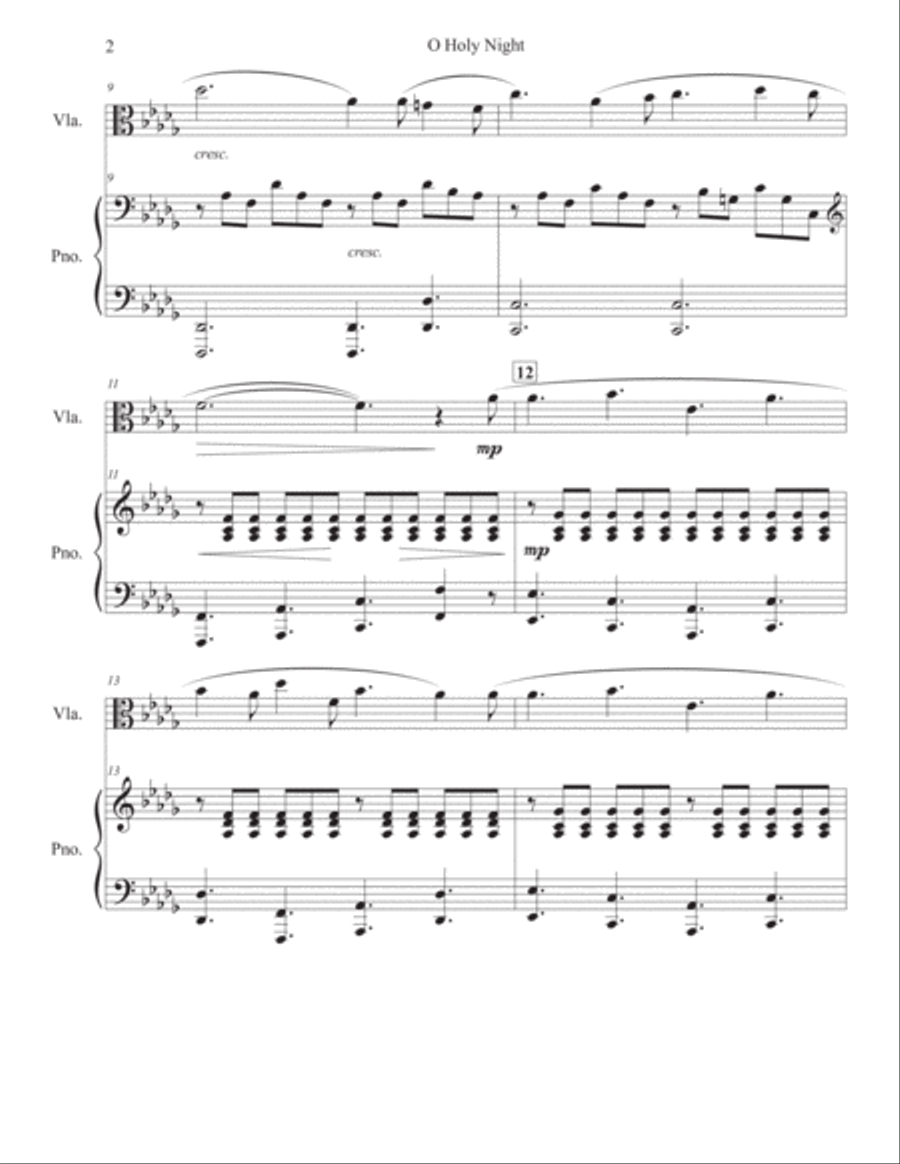 O Holy Night O Holy Night Viola scores gallery preview page 3