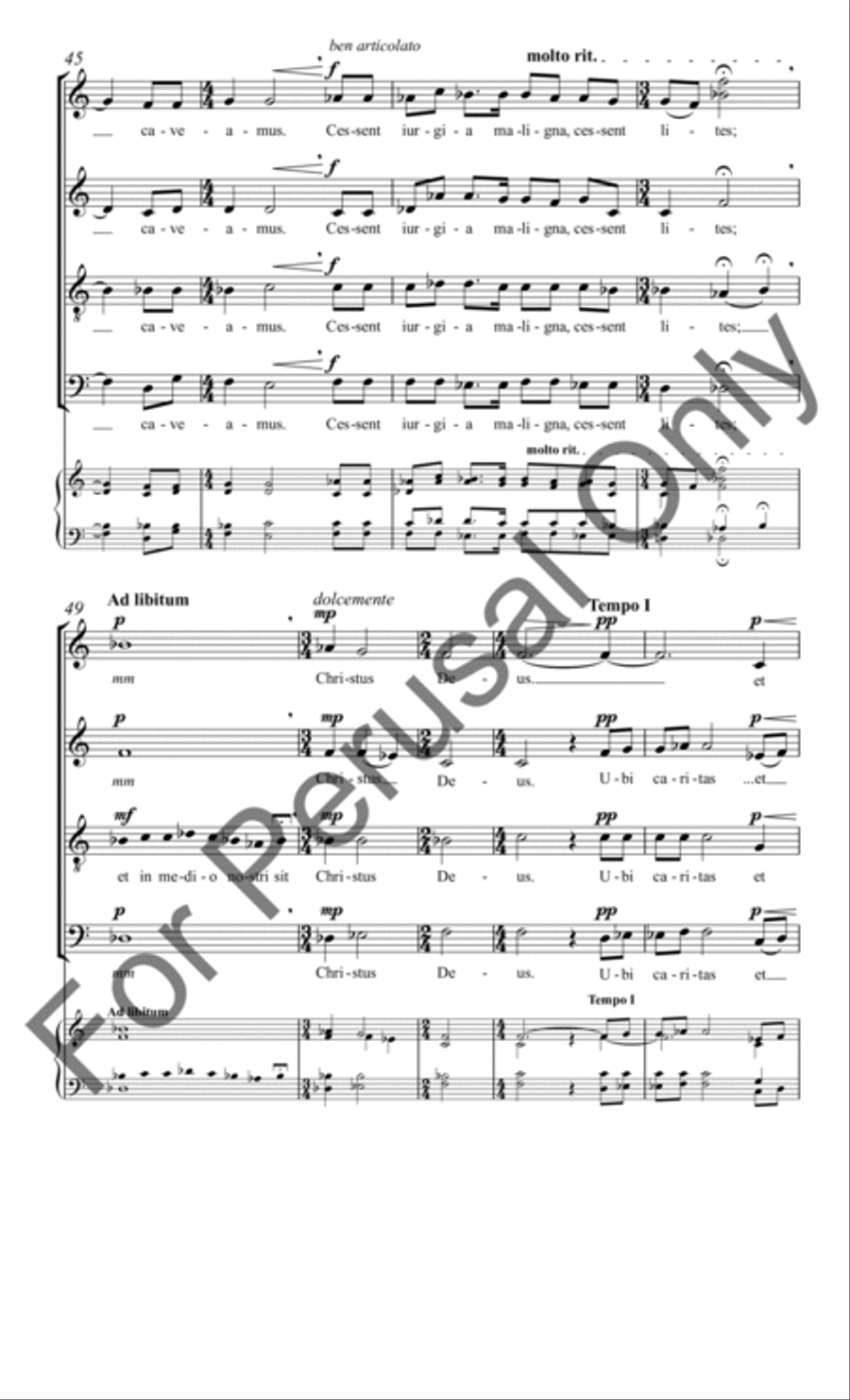 Ubi Caritas Ubi Caritas Divisi scores gallery preview page 7